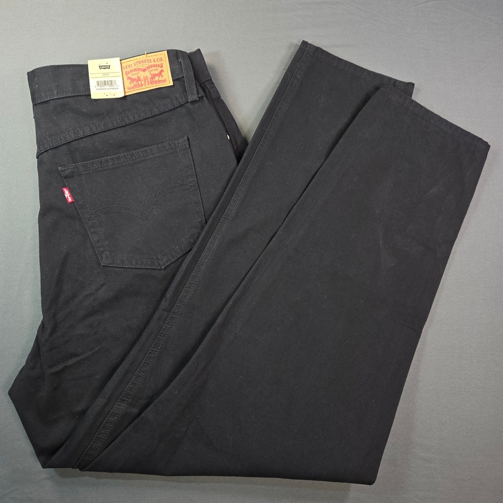 Levi's 80s Mom Jeans Black High Rise‎ Tapered Leg Denim Pants Size 33x30 Women's